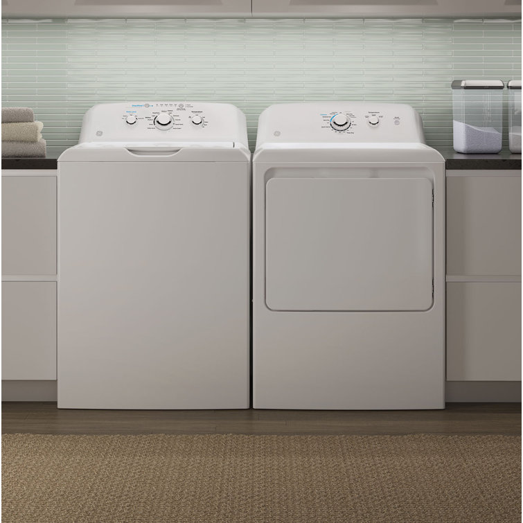 GE Appliances Washer & Dryer Set with 4.2 Cubic Feet Top Load Washer and 7.2 Cubic Feet Electric
